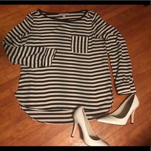 Black & white striped blouse from the loft
